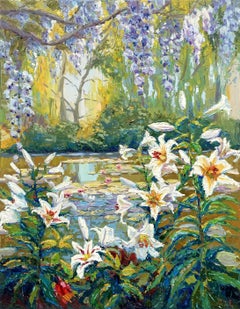 White Lilies, Painting, Oil on Canvas