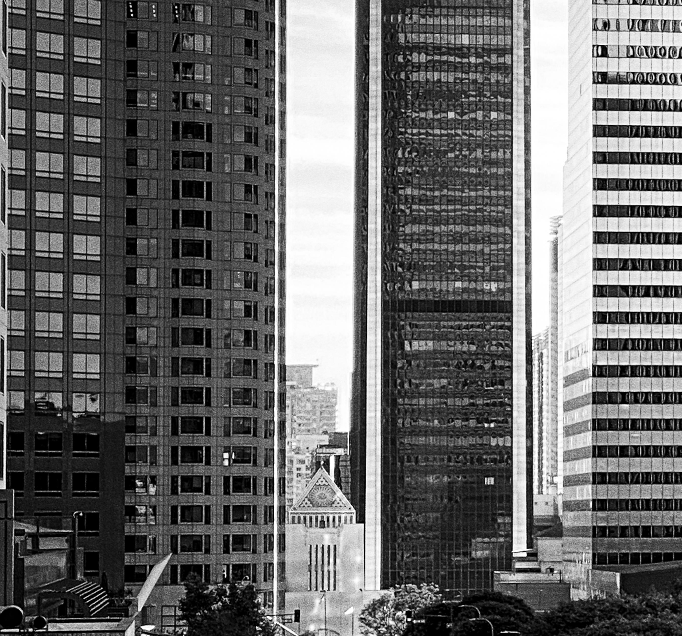 Black and white urban landscape.  The photograph is taken in Downtown, Los Angeles.

Original gallery quality archival pigment print on archival paper signed by the artist.
Limited edition of 6
Paper size: 18