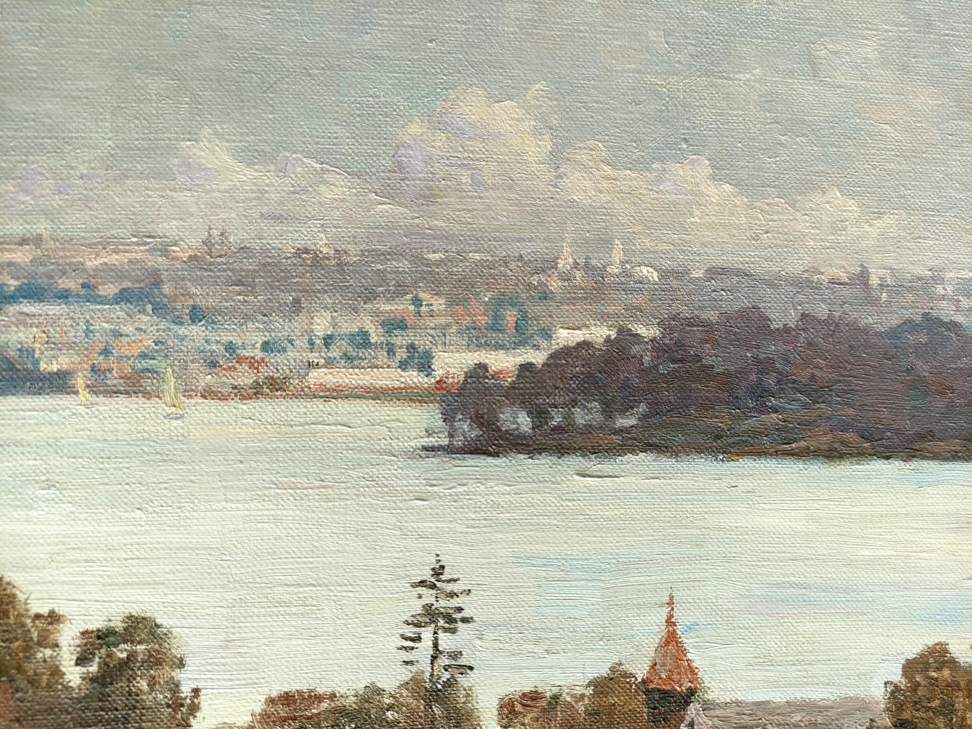 View of the bay. Sydney Landscape oil painting by Evgeny Kislenko 1