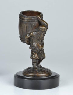 Evgeny Lanceray Russian, "Bearded Peasant Carrying a Barrel"