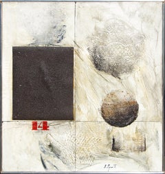 "Untitled" Mixed media on canvas by Evgeny Rukhin, 1975
