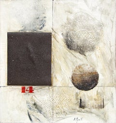 "Untitled" Mixed media on canvas by Evgeny Rukhin, 1975