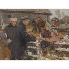 20th Century Russian painting of Lenin by Yevgeny Danilevsky