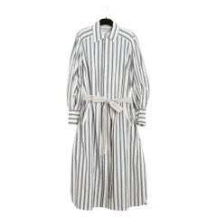 Evi Grintela Resort 2022 Robe FR38 Eliot Stripe Cotton Shirt Dress UK10 US8