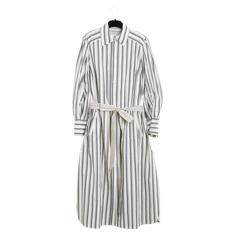 Evi Grintela Resort 2022 Robe FR38 Eliot Stripe Cotton Shirt Dress UK10 US8  For Sale at 1stDibs