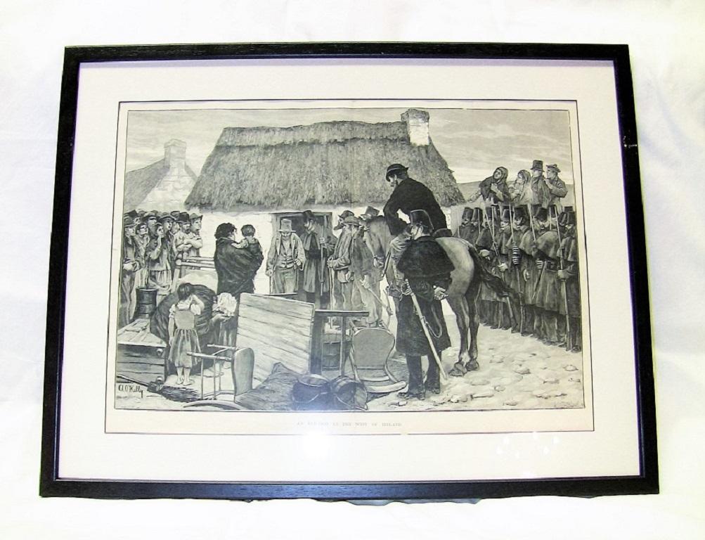 Engraved Eviction in the West of Ireland Illustration