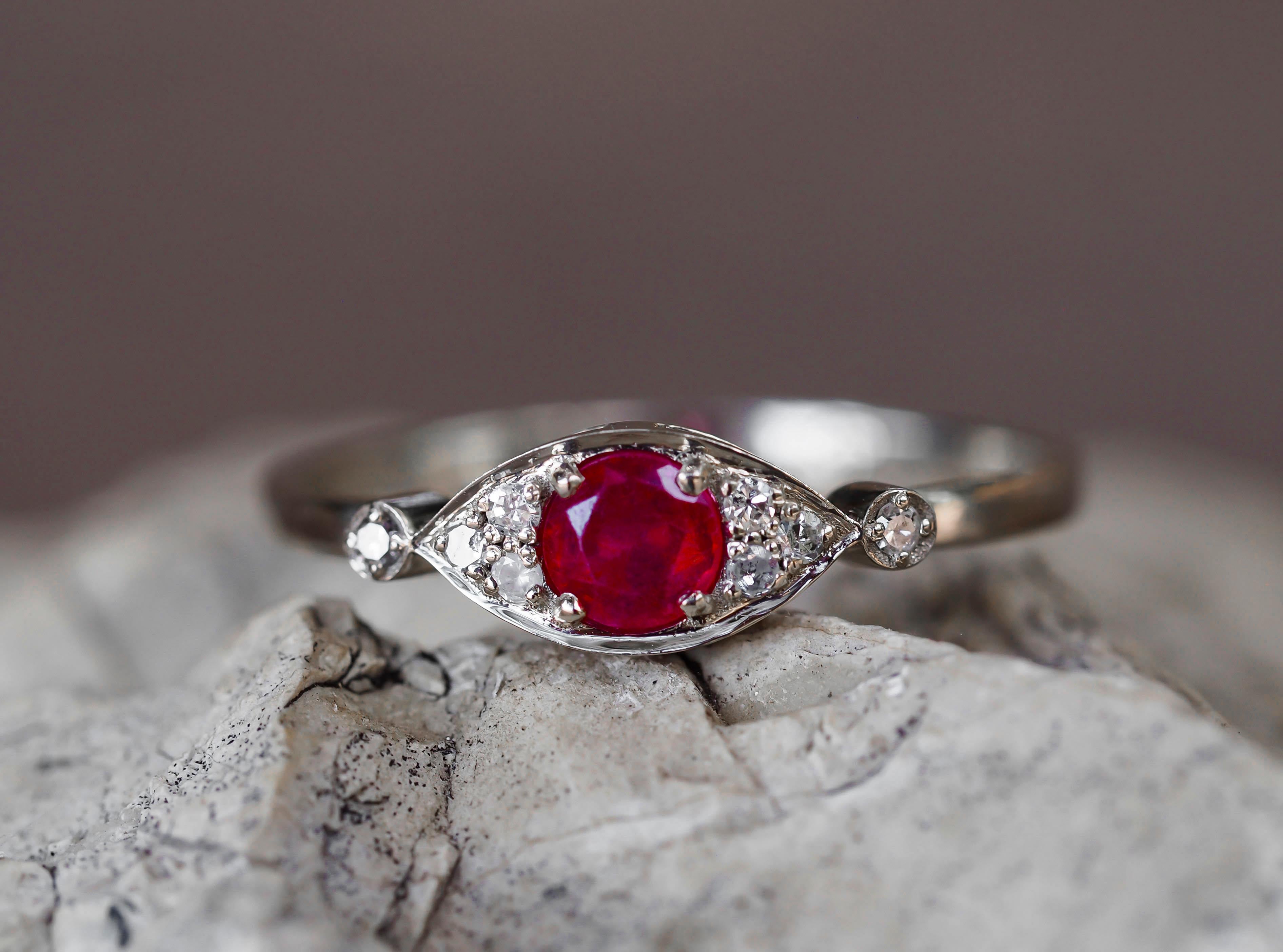 Evil Eye 14k gold Ring. For Sale at 1stDibs