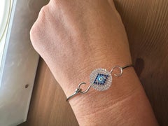 Evil Eye Armreif Silber 925 moderner Stil Armband Valentines GIFT