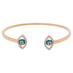 Evil Eye Armreif aus 18k Rose Gold