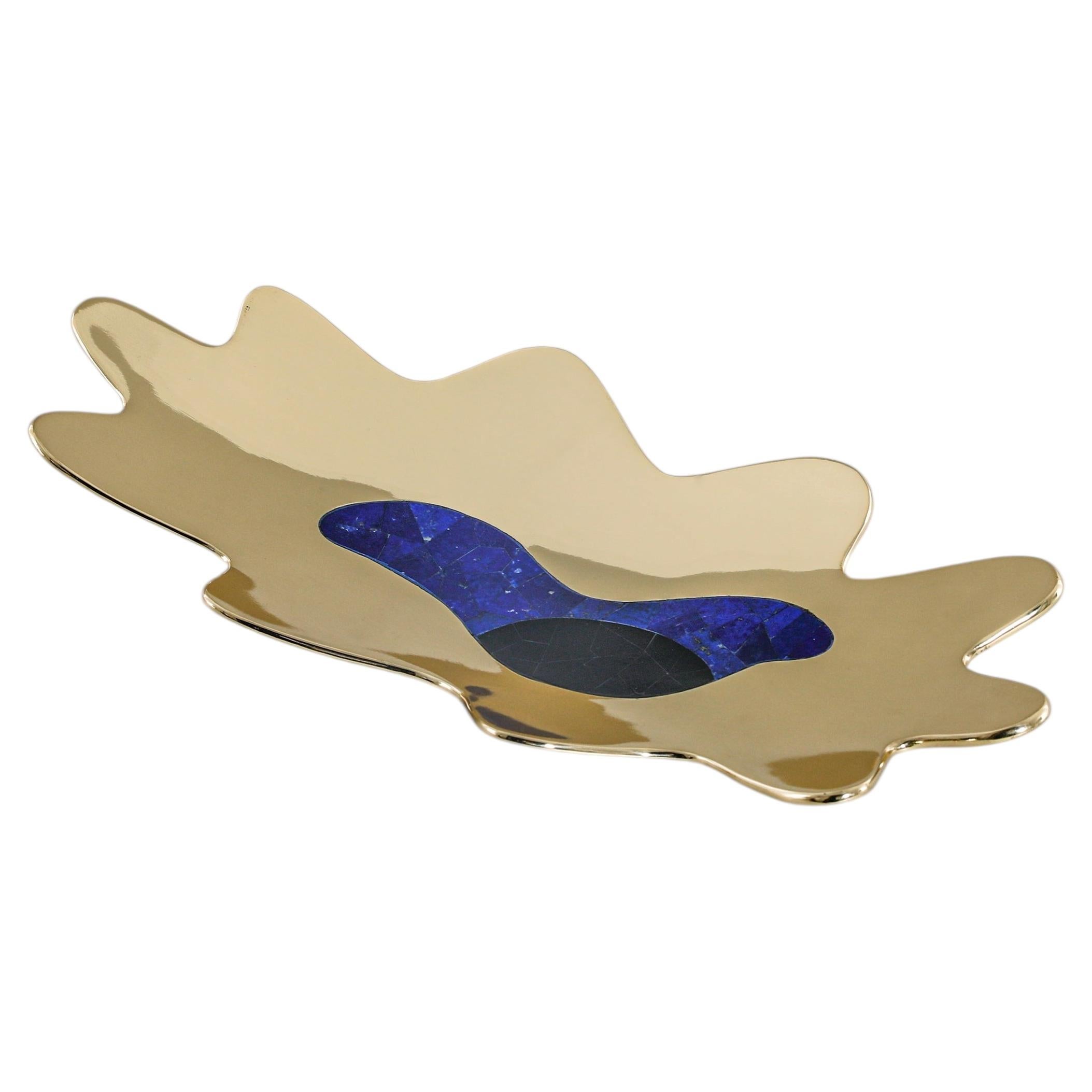 Brass Bowl with Semi Precious Inserts, Evil Eye Large, Viya by Vikram Goyal For Sale