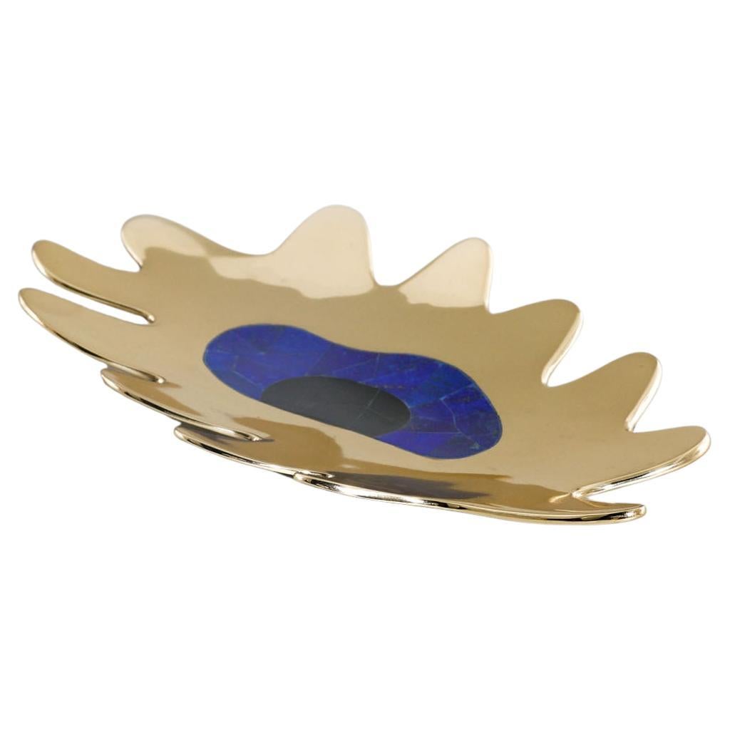 Evil Eye Bowl Small in Brass with Semi Precious Stone, Viya by Vikram Goyal For Sale