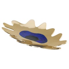 Evil Eye Bowl Small in Brass with Semi Precious Stone, Viya by Vikram Goyal