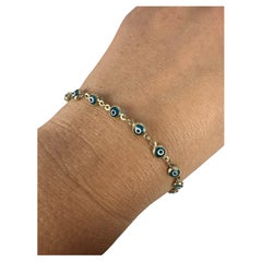 Evil eye bracelet 14KT gold 3.16 grams
