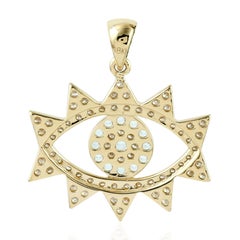 Evil Eye Diamond 18 Karat Gold Pendant Necklace