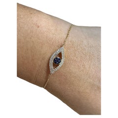 Bracciale con diamanti Evil Eye in oro giallo 14kt