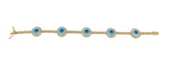 Bracelet Evil Eye en or jaune et diamants
