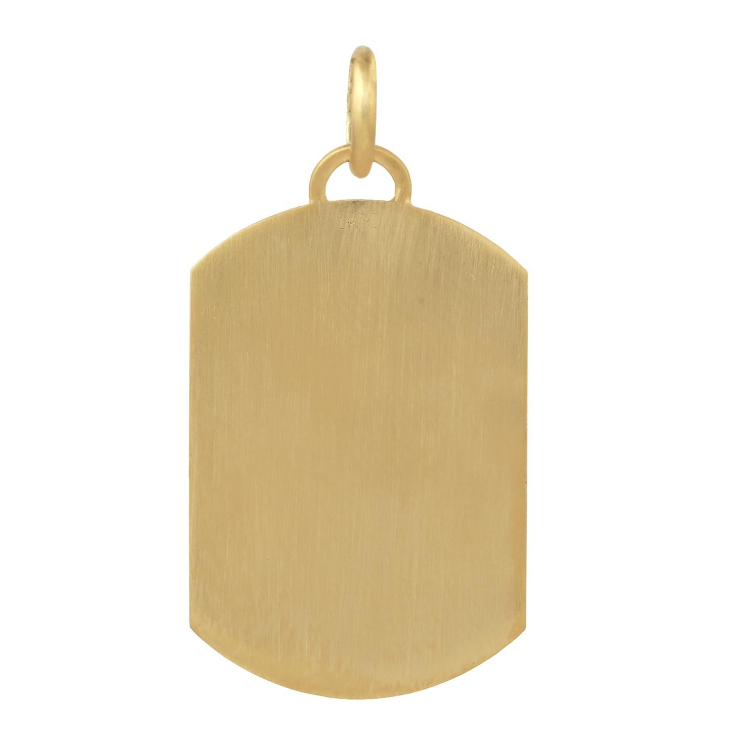 Artisan Pendentif breloque Evil Eye en or jaune 14 carats en vente