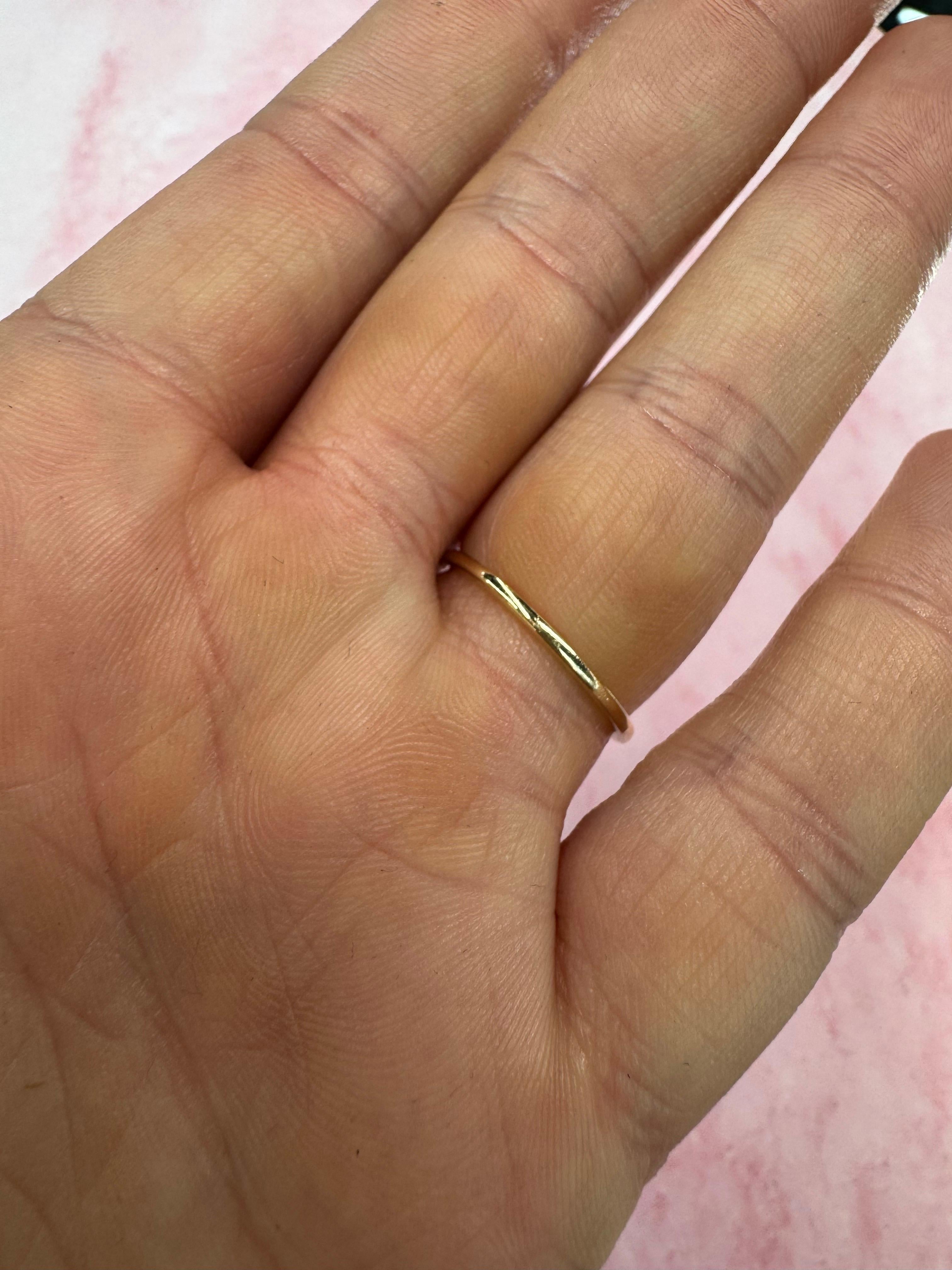 Offener Ring Evil Eye Diamant 0,08 Karat 14 Karat Gelbgold (Rundschliff) im Angebot