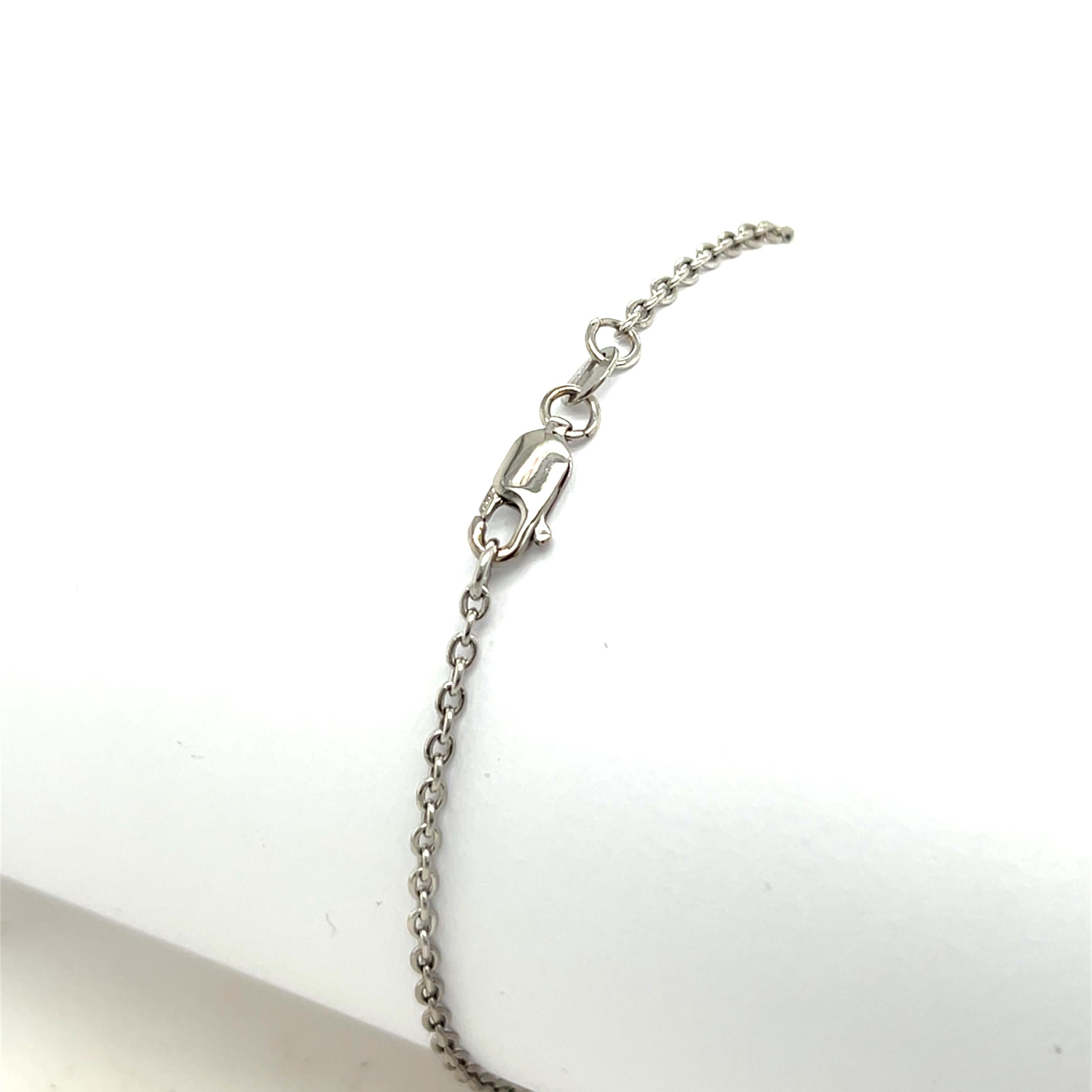 Taille ronde Bracelet en or blanc 18ct serti de diamants et d'un œil maléfique en vente