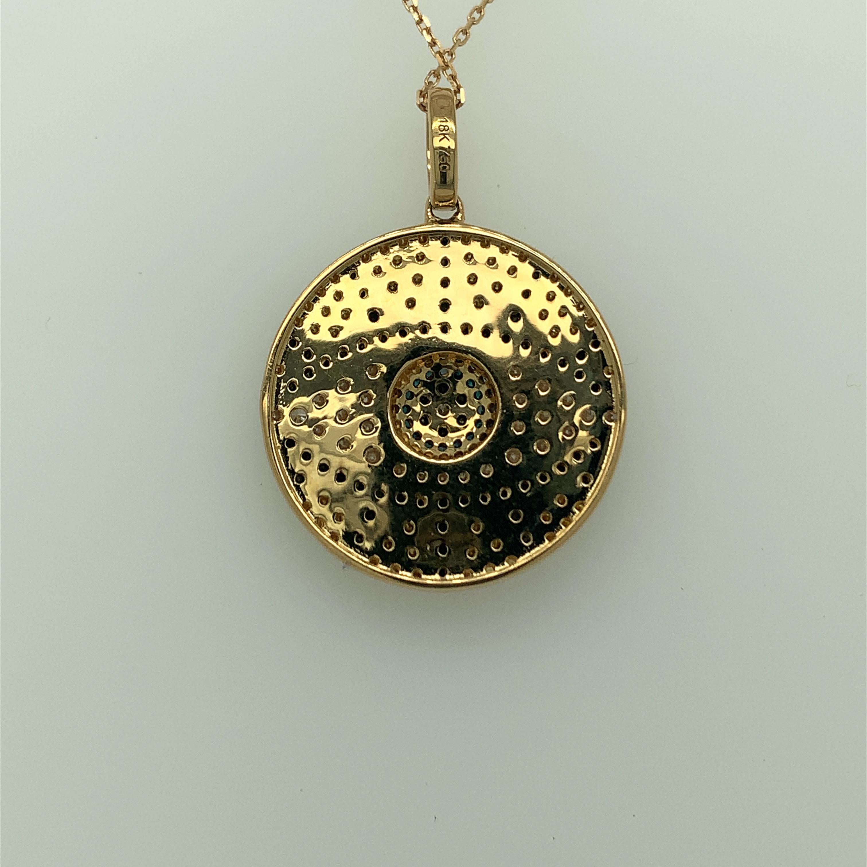 Evil Eye Diamond Pendant In New Condition For Sale In Trumbull, CT