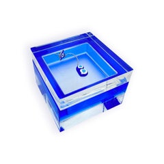 Talisman Evil Eye Tropfenohrring 14K Gold B Buchstabe Emaille