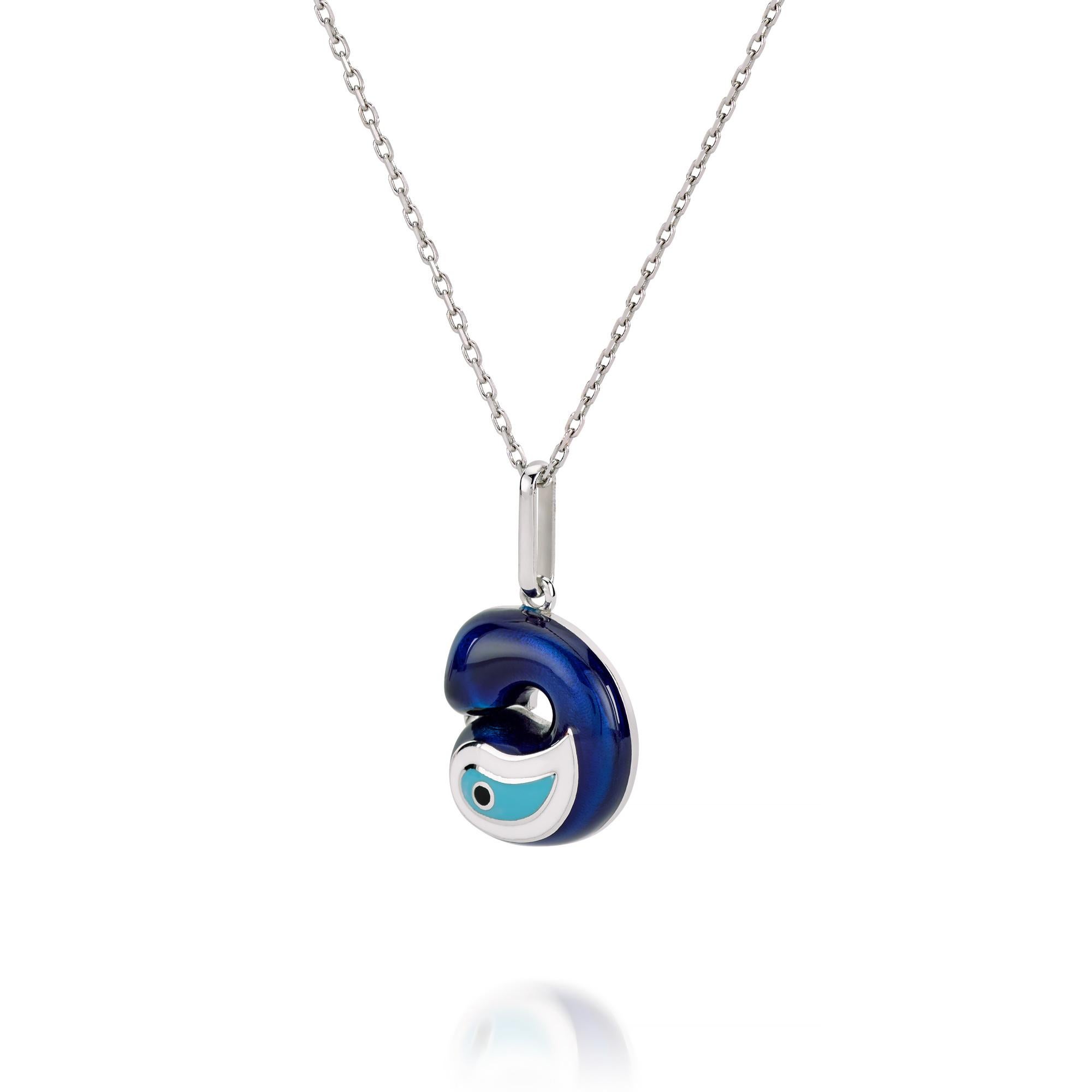 The Nazarlique Evil Eye ID Letter Form, D Charm Handcrafting Blue Enamel Necklace In 14K Gold, Is A Striking Example Of The Sentimental Style.
Beautifully Timeless And Personal To Each Wearer, Initial D Pendant Necklace Was Designed To Be Treasured