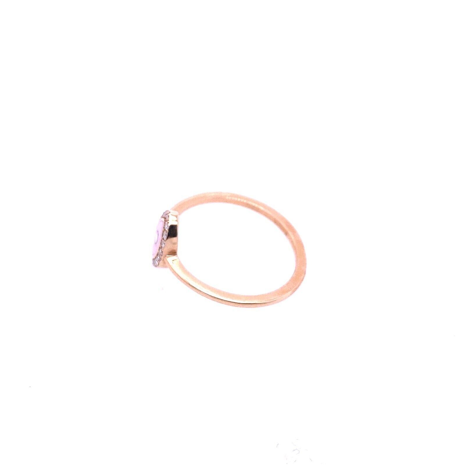 14ct Rose Gold Evil Eye Marquise Shape Ring With Pink Enamel & Diamonds
Additional Information:
Total Diamond Weight: 0.10ct
Diamond Colour: G/H
Diamond Clarity: SI
Total Weight: 1.7g
Finger Size: O
SMS2111