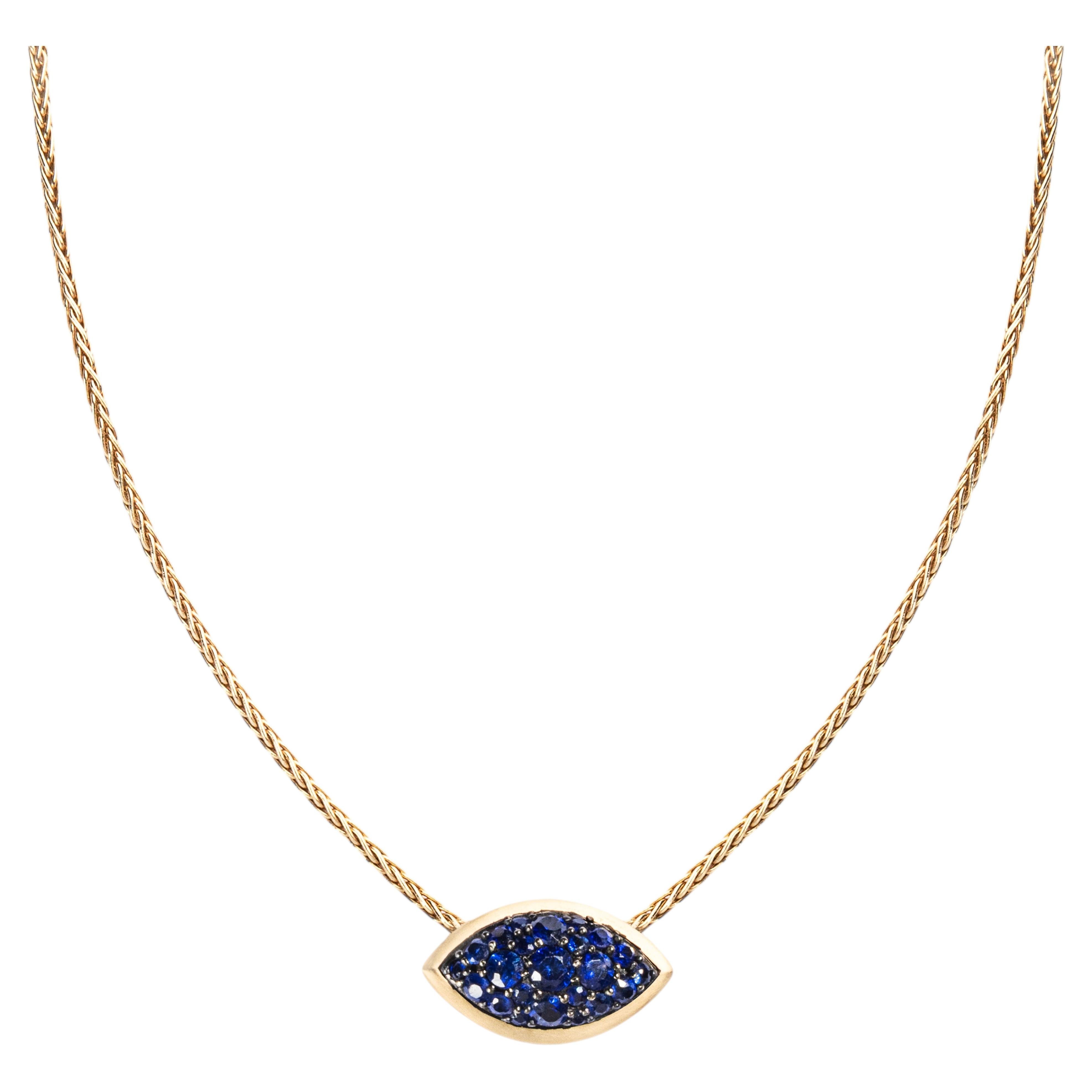 Collar del «mal de ojo» de zafiro