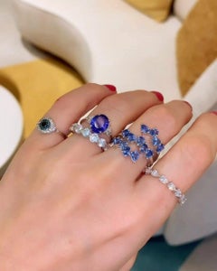 Evil Eye Ring in White Gold