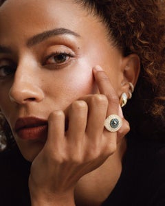 Evil Eye Ring in Yellow Gold