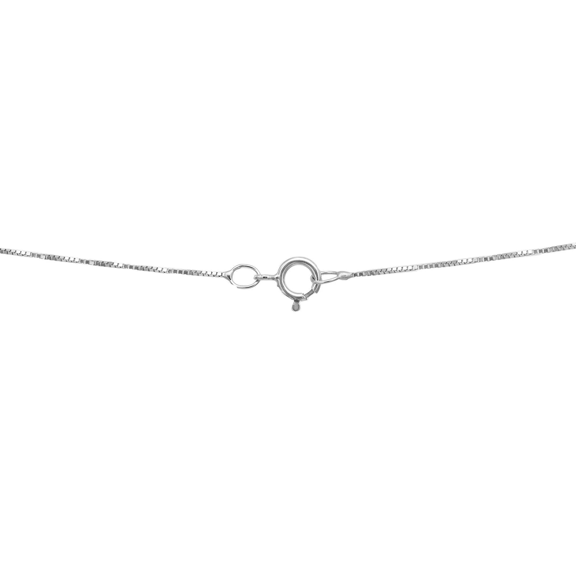 Collier pendentif Evil Eye en or blanc 14 carats avec rubis et diamants de 18 pouces Neuf - En vente à New York, NY