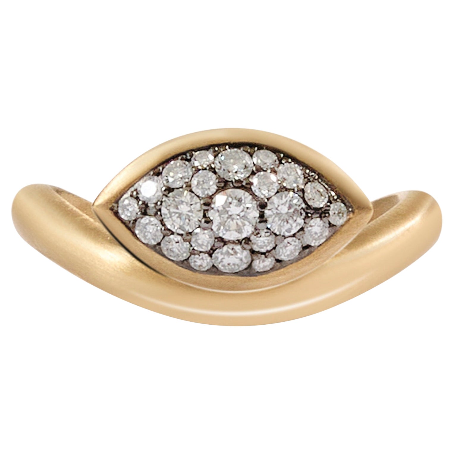 Evil Eye Stackable Ring with Diamonds For Sale