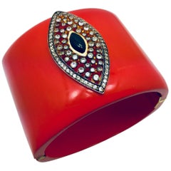 Evil Eye Statement Resin Cuff - For Patricia