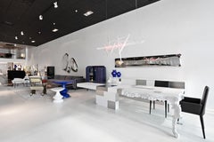 In Stock in Los Angeles, Evo White Dining Table, Feruccio Laviani, Made in Italy