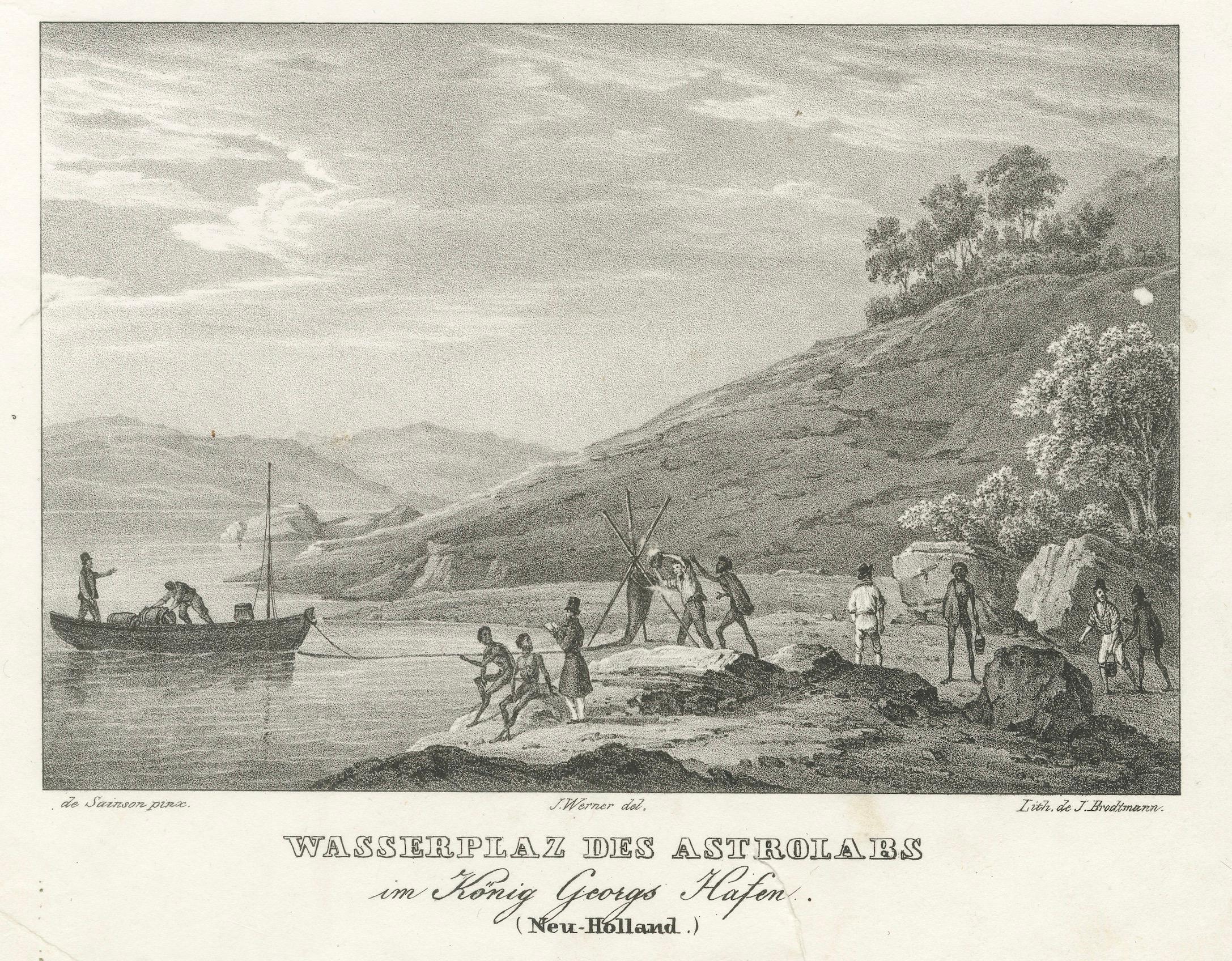 Metà XIX secolo Scene suggestive dal porto di King George (l'odierna Albany, Australia), 1836 in vendita