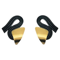 Orecchini Evoke in ottone e pelle di Xita