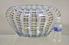 Evolution by Waterford Opal & Amber 18" Crystal Glass Centerpiece Bowl in Box