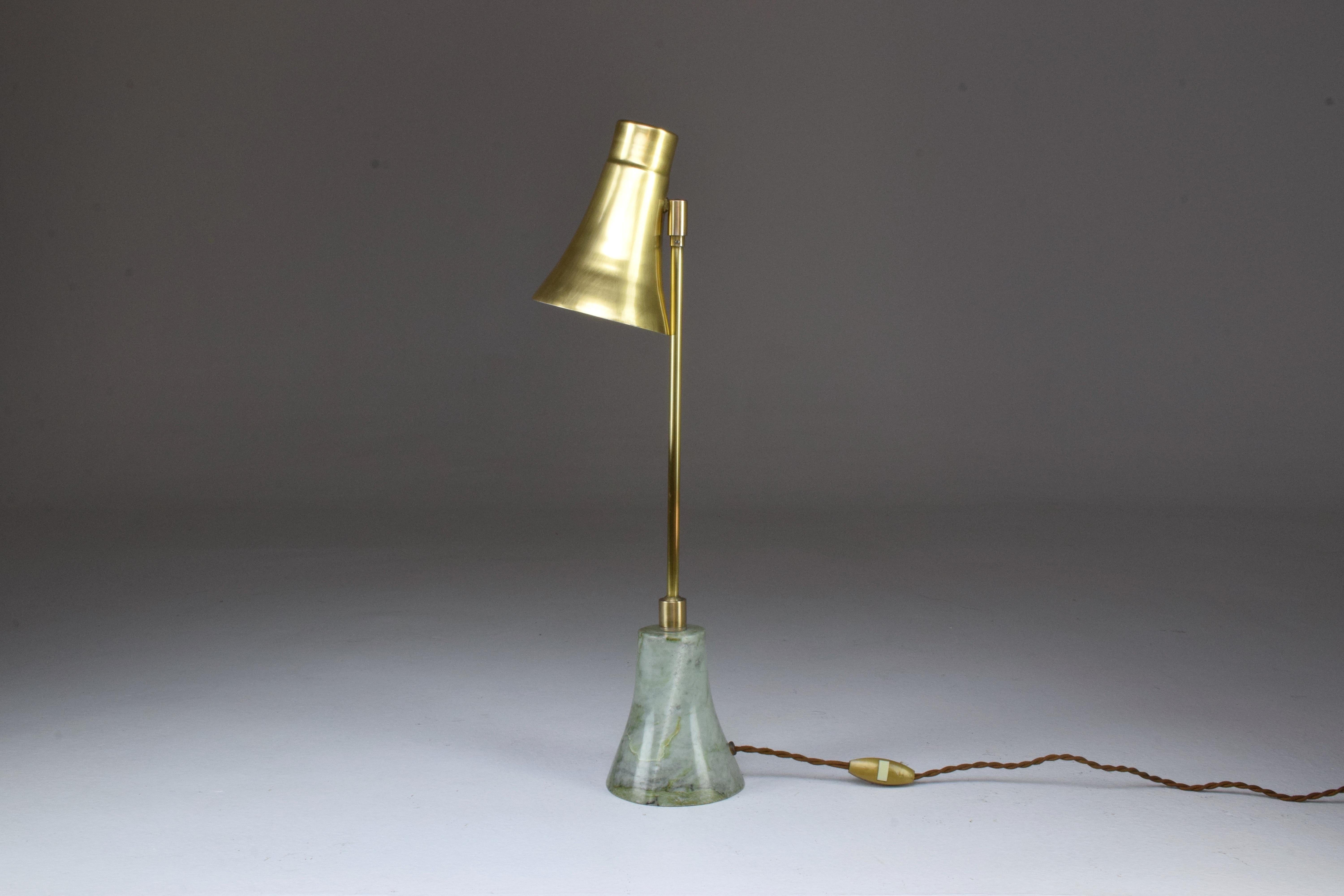 Evolution Contemporary Brass Table Lamp, Flow Collection 2