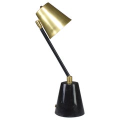 Evolution Contemporary Brass Table Lamp, Flow Collection