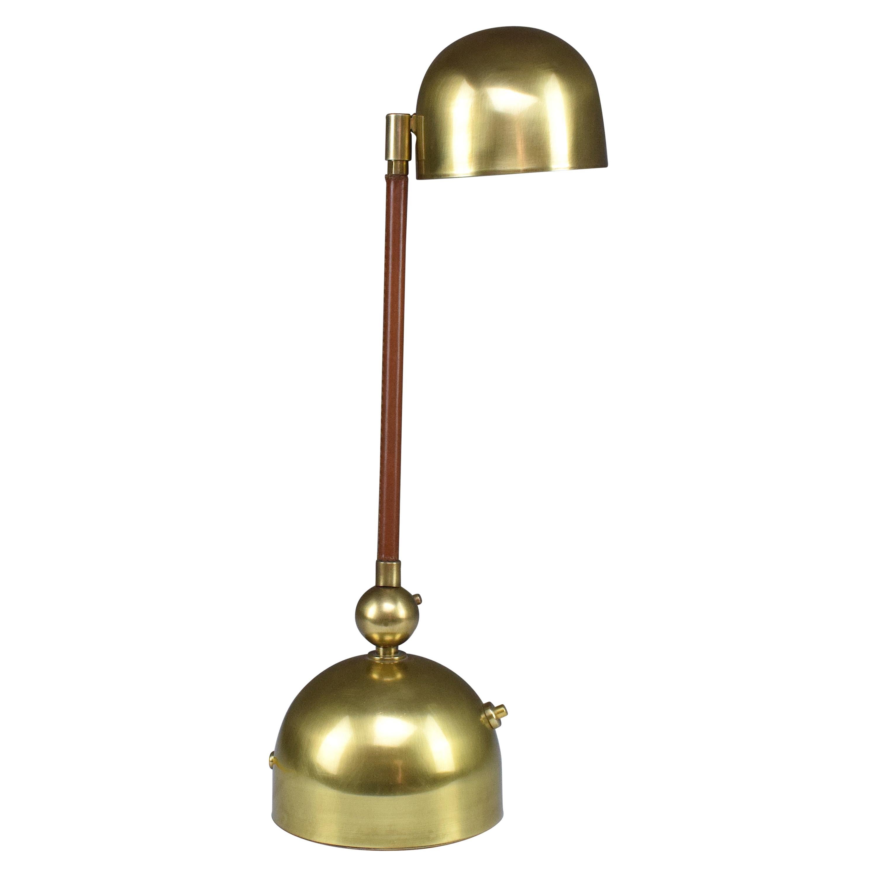 Evolution Contemporary Brass Table Lamp, Flow Collection
