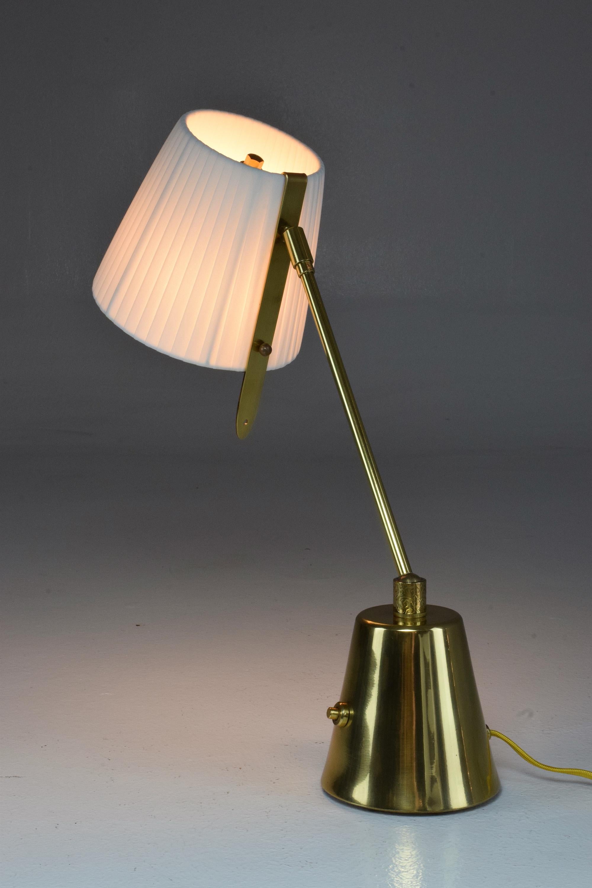Polished Evolution-II Contemporary Brass Table Lamp, Flow Collection