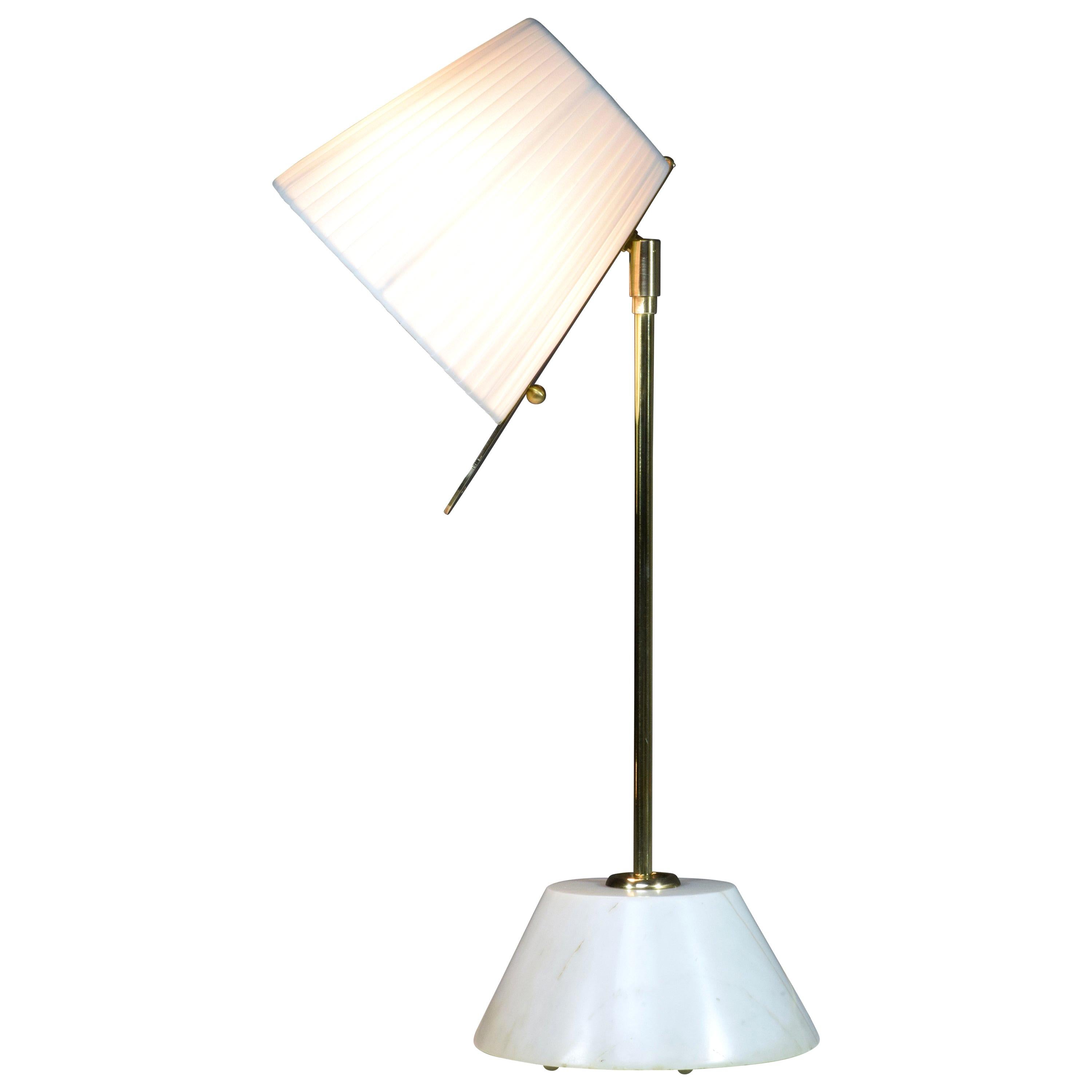 Evolution-III Contemporary Brass Table Lamp, Flow Collection