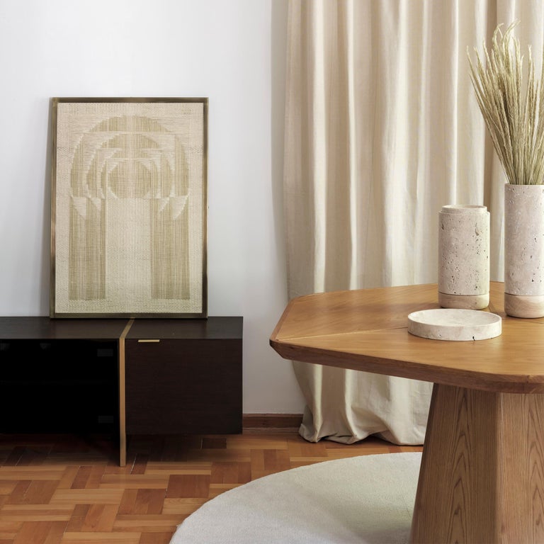 Minimalist 21st Century, Modern, Wood, Hexagonal, Sculptural, Evolve Dining Table For Sale
