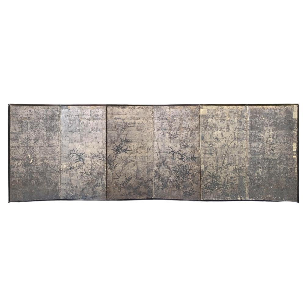 Evolving Elegance: An Oxidized Silver Screen from the Meiji Period