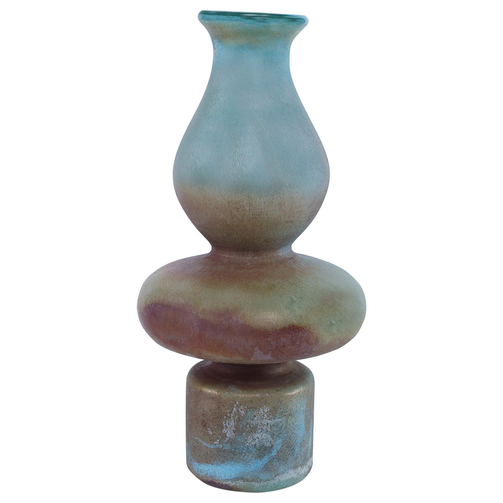 Evora Handmade Large Vase in Large in Iridescent Glass by CuratedKravet