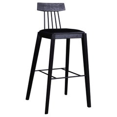EVRIM Black & Black bar stool (shou sugi ban / yakisugi)