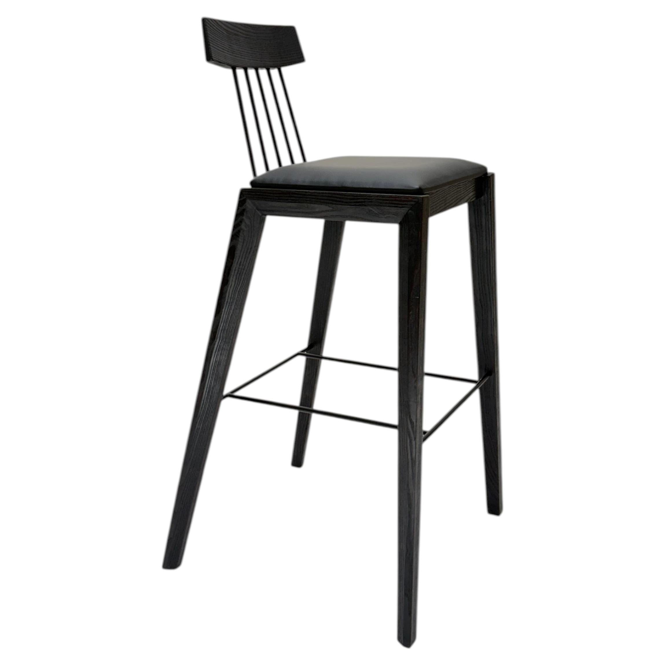 EVRIM Black & Black bar stool (shou sugi ban / yakisugi)