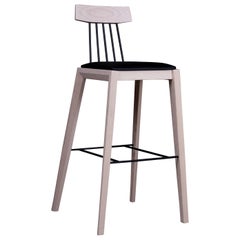 EVRIM Black & White bar stool