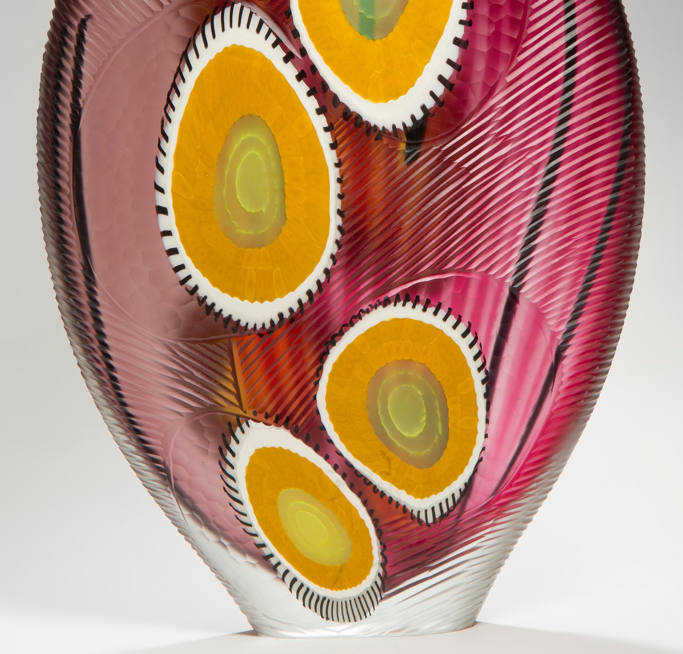 Art Glass Evviva II, a mixed coloured sculptural glass vase by Marco & Mattia Salvadore For Sale