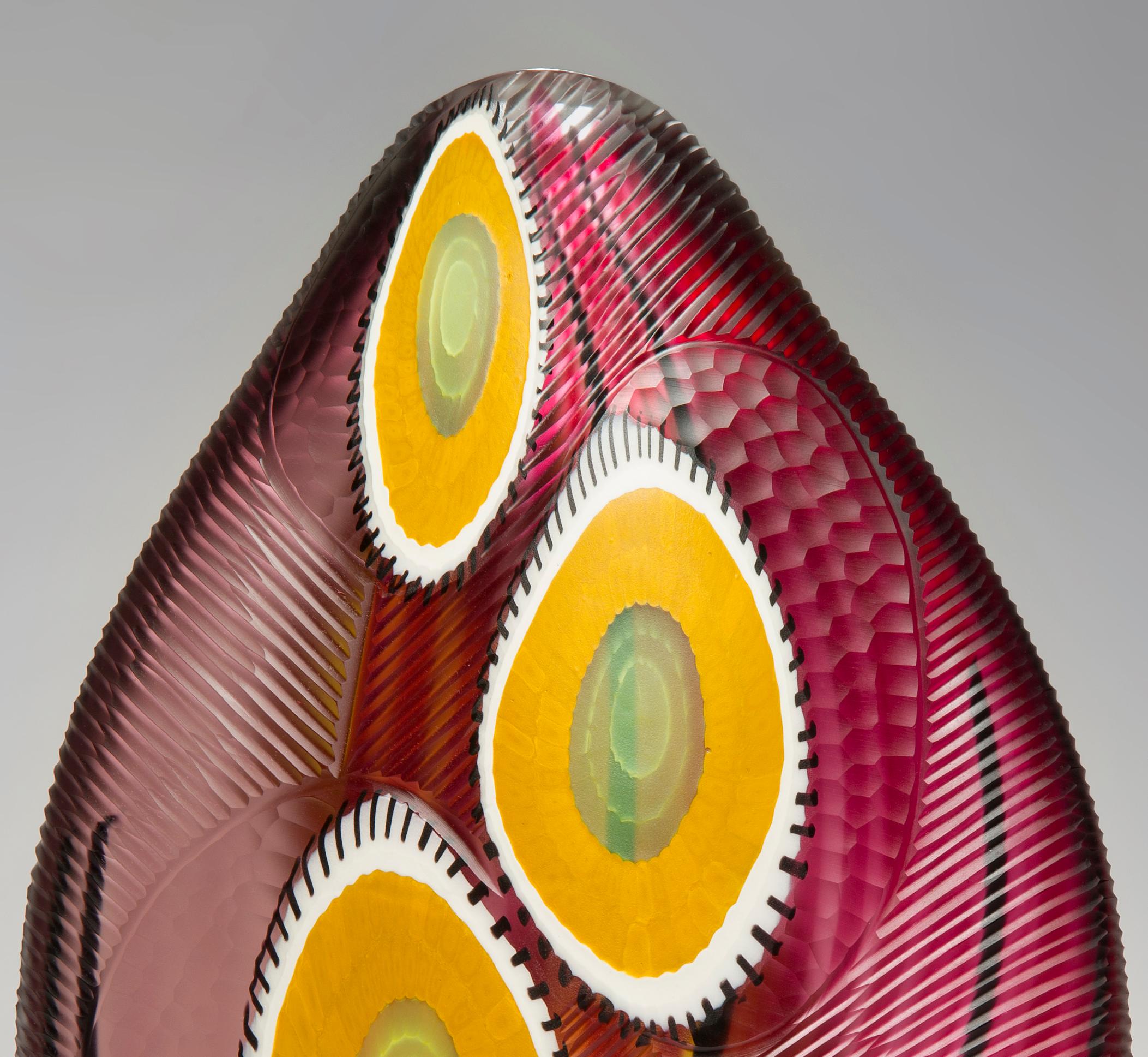 Contemporary Evviva II, a mixed coloured sculptural glass vase by Marco & Mattia Salvadore For Sale
